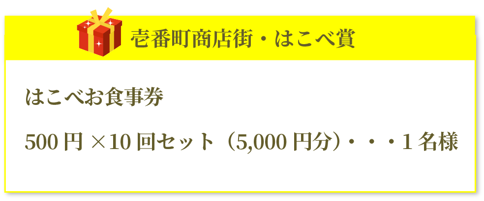 壱番町商店街・はこべ賞